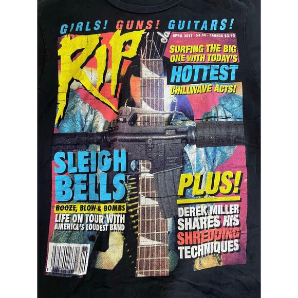 Sleigh Bells RIP Magazine Cover Band T-Shirt Black Small - Picture 5 of 5